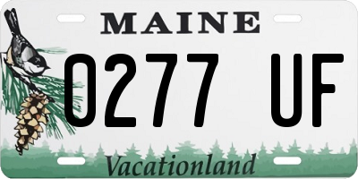 ME license plate 0277UF