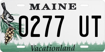 ME license plate 0277UT