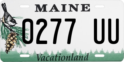 ME license plate 0277UU