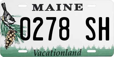 ME license plate 0278SH