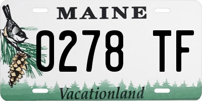 ME license plate 0278TF
