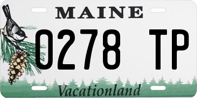 ME license plate 0278TP