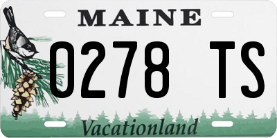 ME license plate 0278TS
