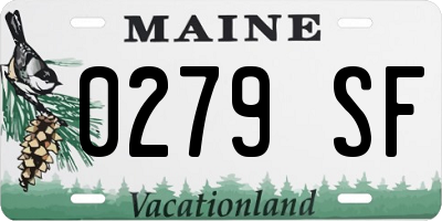 ME license plate 0279SF