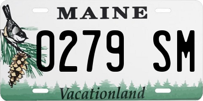 ME license plate 0279SM