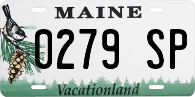 ME license plate 0279SP