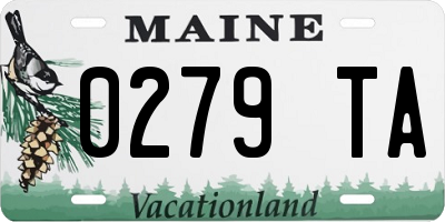 ME license plate 0279TA