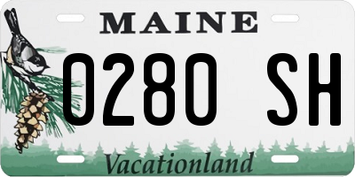 ME license plate 0280SH