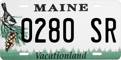 ME license plate 0280SR