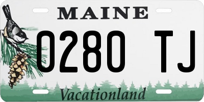 ME license plate 0280TJ