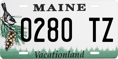 ME license plate 0280TZ