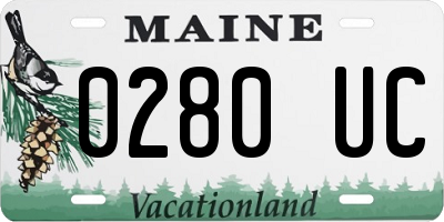 ME license plate 0280UC