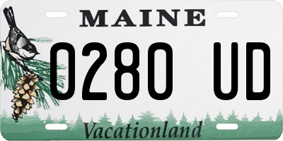 ME license plate 0280UD