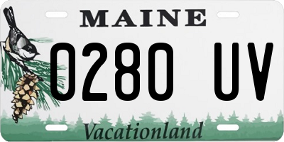 ME license plate 0280UV