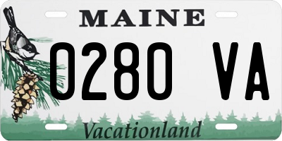 ME license plate 0280VA
