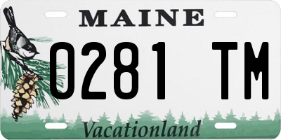 ME license plate 0281TM