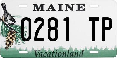 ME license plate 0281TP