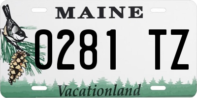 ME license plate 0281TZ