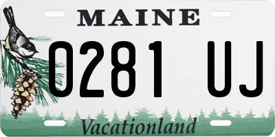 ME license plate 0281UJ