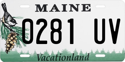 ME license plate 0281UV