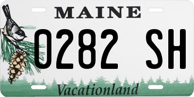 ME license plate 0282SH