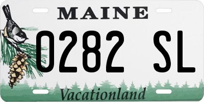 ME license plate 0282SL