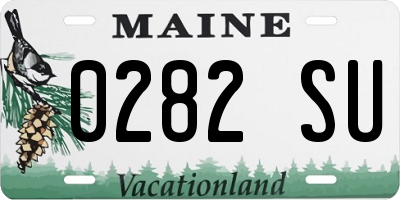 ME license plate 0282SU