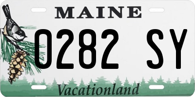 ME license plate 0282SY