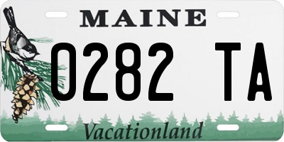 ME license plate 0282TA