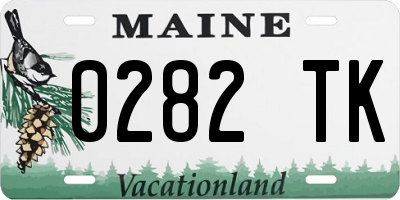ME license plate 0282TK