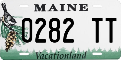 ME license plate 0282TT