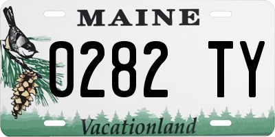 ME license plate 0282TY