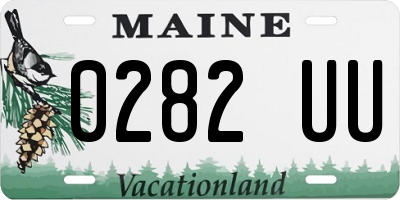ME license plate 0282UU