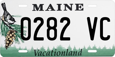 ME license plate 0282VC