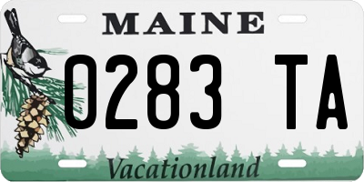 ME license plate 0283TA