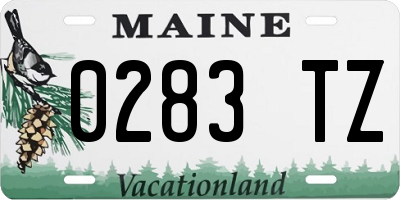 ME license plate 0283TZ