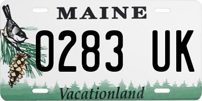 ME license plate 0283UK