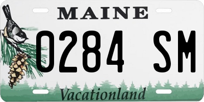 ME license plate 0284SM