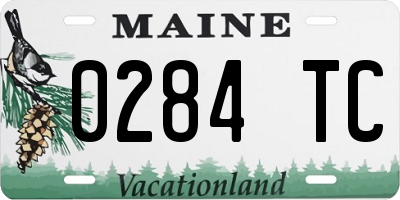 ME license plate 0284TC