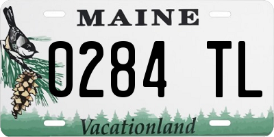 ME license plate 0284TL