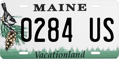 ME license plate 0284US