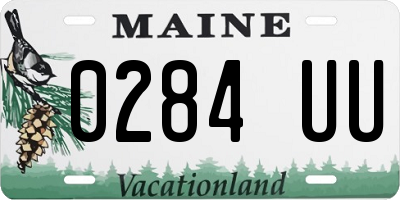 ME license plate 0284UU