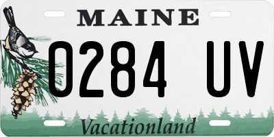 ME license plate 0284UV