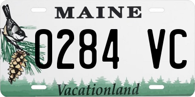 ME license plate 0284VC