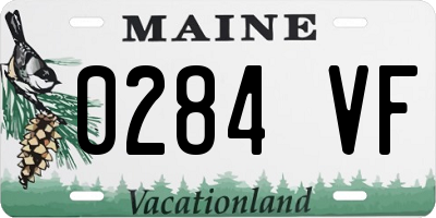 ME license plate 0284VF