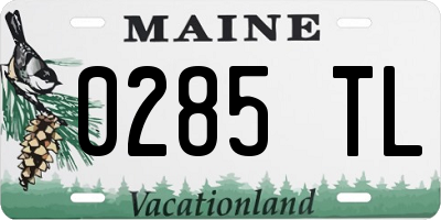 ME license plate 0285TL