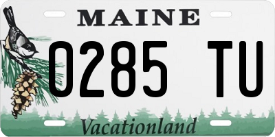 ME license plate 0285TU