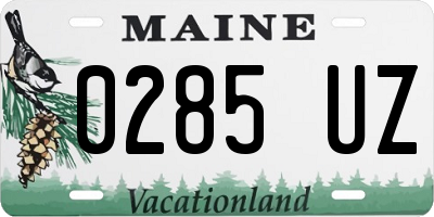 ME license plate 0285UZ