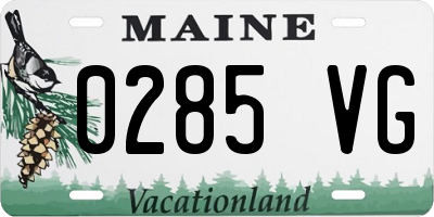 ME license plate 0285VG