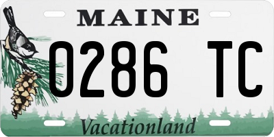 ME license plate 0286TC